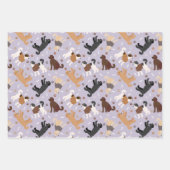 Feuille De Papier Cadeau Labradoodle / Os et pattes Goldendoodle (Devant 2)