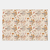 Feuille De Papier Cadeau Labrador Cute Fall Motif d'automne (Devant)