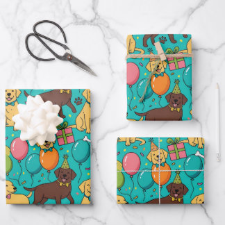 Feuille De Papier Cadeau Labrador Retriever anniversaire sur mesure et fant