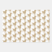 Feuille De Papier Cadeau Labrador Retrivers Yellow Chien Motif (Devant)