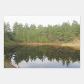 Feuille De Papier Cadeau Lac de réflexion des pins (Devant 3)