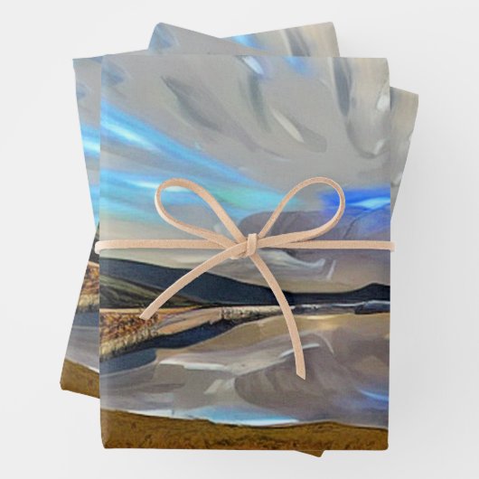 FEUILLE DE PAPIER CADEAU LACS (En situation)