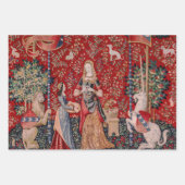 Feuille De Papier Cadeau Lady and Unicorn Medieval Tapestry Smell (Devant 2)
