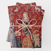 Feuille De Papier Cadeau Lady and Unicorn Medieval Tapestry Smell (En situation)