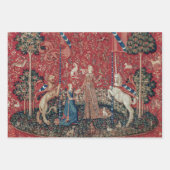 Feuille De Papier Cadeau Lady and Unicorn Medieval Tapestry Taste (Devant 3)