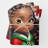 Feuille De Papier Cadeau Lady Claus (En situation)