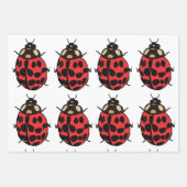 Feuille De Papier Cadeau Ladybug Red Black Insect Ladybug (Devant 2)