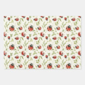 Feuille De Papier Cadeau Ladybug Red White Dots Birthday (Devant 2)
