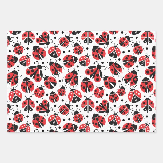 FEUILLE DE PAPIER CADEAU LADYBUGS DON WRAP (Devant 3)