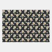 Feuille De Papier Cadeau Ladybugs et fleurs Anniversaire (Devant 3)