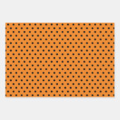 Feuille De Papier Cadeau Ladybugs orange et noir points et carré (Devant 2)