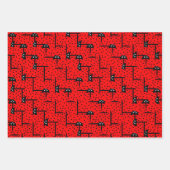 Feuille De Papier Cadeau Ladybugs s'activent - amusant ladybugs course (Devant 3)