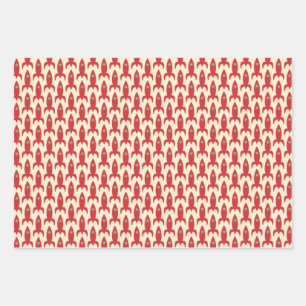 Feuille De Papier Cadeau L'Âge de l'espace moderne rétro du milieu du si