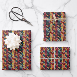Feuille De Papier Cadeau Laine nue arc-en-ciel