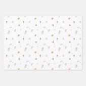 Feuille De Papier Cadeau Laisser l'aventure commencer petit bébé Baby showe (Devant 3)