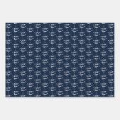 Feuille De Papier Cadeau Laisser neiger Noël Snowflakes (Devant)