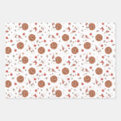 Feuille De Papier Cadeau Lait et biscuits de Noël Retro (Devant 3)