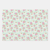 Feuille De Papier Cadeau Lama floral aquarelle (Devant 3)