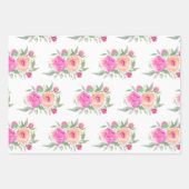 Feuille De Papier Cadeau Lama floral aquarelle (Devant)