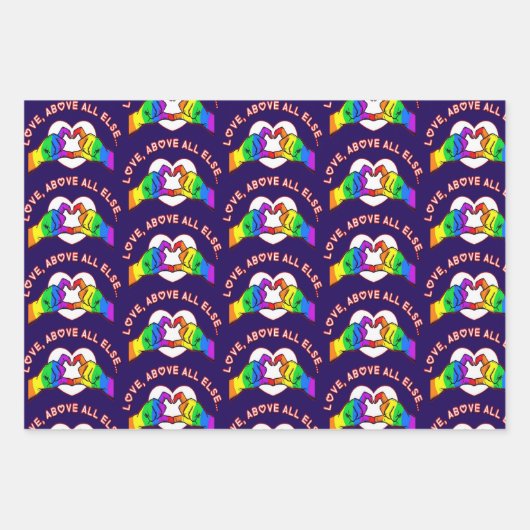 Feuille De Papier Cadeau L'amour avant tout le reste (Devant 3)