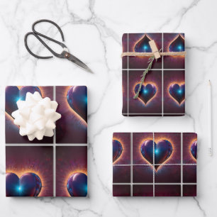 Feuille De Papier Cadeau L'amour dans chaque battement de coeur