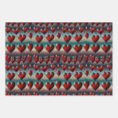 Feuille De Papier Cadeau L'amour dans chaque battement de coeur (Devant 2)