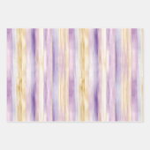 Feuille De Papier Cadeau Lancement Romantique Fleurie Iris Crème Violet (Devant 3)