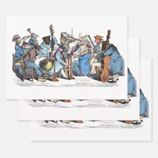 FEUILLE DE PAPIER CADEAU LANGUE MUSICALE ANIMAL FARM ORCHESTRA WRAPPER P (Lot)