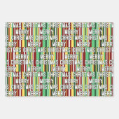 Feuille De Papier Cadeau Langues de Noël (Devant)