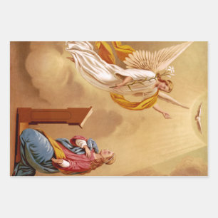 Feuille De Papier Cadeau L'Annonciation de la Vierge Marie