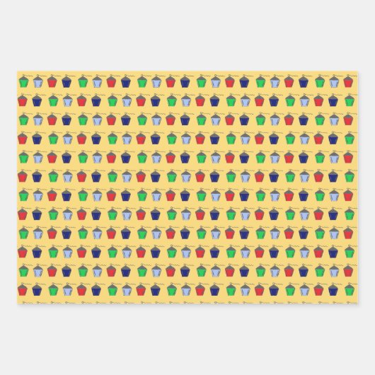 Feuille De Papier Cadeau Lanternes Bryn Mawr (Devant 2)