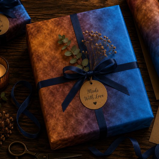 Feuille De Papier Cadeau Lanternes sous les étoiles