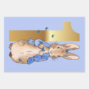 Feuille De Papier Cadeau Lapin classique 1er anniversaire