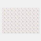 Feuille De Papier Cadeau Lapin Floral Lapin Lapin Cadeau Bébé (Devant)