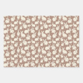 Feuille De Papier Cadeau Lapin Moulin Moulin Bonanza - Mocha Mousse. (Devant)