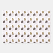 Feuille De Papier Cadeau Lapins à tête de lion  (Devant)