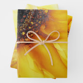 Feuille De Papier Cadeau L'art Abstrait tournesol (En situation)
