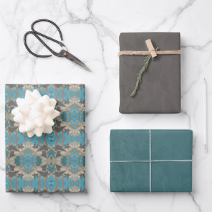 Feuille De Papier Cadeau L'art et les couleurs à motifs du Sud-Ouest améric