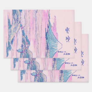 Feuille De Papier Cadeau L'art Vintage japonais Fuji Ukiyo-e