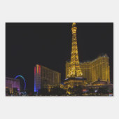 Feuille De Papier Cadeau Las Vegas la nuit Skyline (Devant 2)