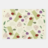 Feuille De Papier Cadeau Lasagna Soup Pizza Restaurant Fromage Spaghetti (Devant)