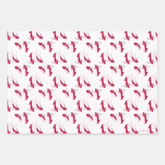 Feuille De Papier Cadeau L'Assistant D'Oz™ | Motif Ruby Slippers™ (Devant 2)