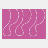 Feuille De Papier Cadeau Lavage Rose Blanc Perles Mariage (Devant 2)