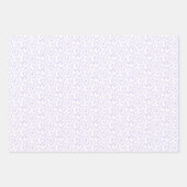 Feuille De Papier Cadeau Lavande de coeur de brosse moderne Motif violet (Devant 2)