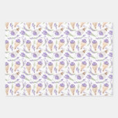 Feuille De Papier Cadeau Lavande Lilac et violet (Devant 2)
