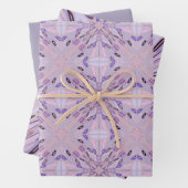 Feuille De Papier Cadeau Lavender Mauve rose violet géométrique Art Abstrai (En situation)