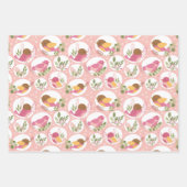 Feuille De Papier Cadeau Le Baby shower aux oiseaux (Devant)