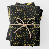 Feuille De Papier Cadeau Le Champagne au coeur (En situation)