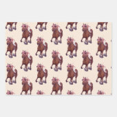 Feuille De Papier Cadeau Le cheval de course Thoroughbred gagne (Devant 2)