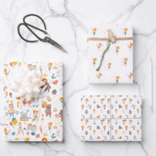 Feuille De Papier Cadeau Le Cirque moderne amusant